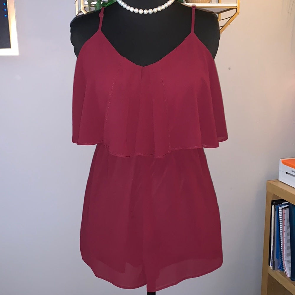 NWT 💗 URBAN HERITAGE | Short Romper with Flair Top & Open Back Sz S